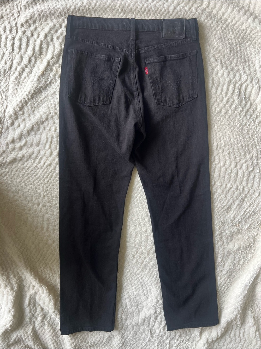 Levi's Wedgie Straight Ankle Jeans High Rise Black Wash Womens Size W28/L28